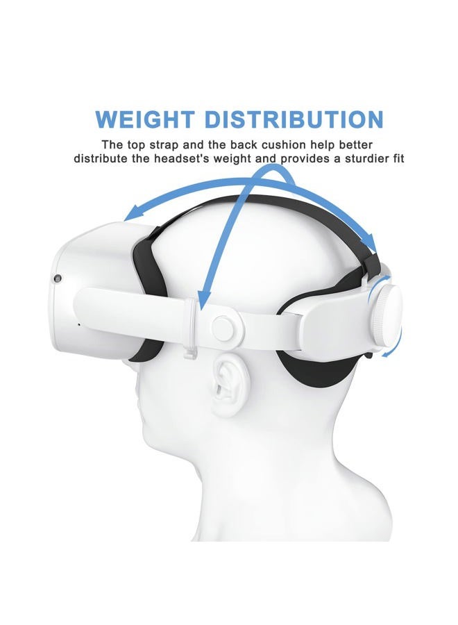 SUPERUS Head Strap & Silicone Face Cover Pad Compatible with Oculus/Meta Quest 2 Accessories, Enhanced Comfort, and Keep Your VR Headset Sweat-Free (Black) - Image 5