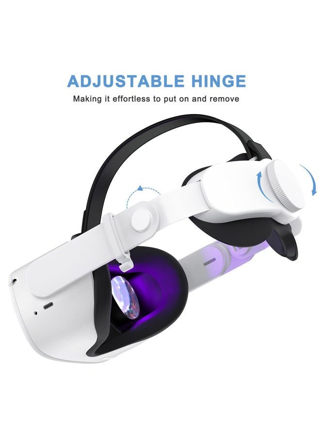 SUPERUS Head Strap & Silicone Face Cover Pad Compatible with Oculus/Meta Quest 2 Accessories, Enhanced Comfort, and Keep Your VR Headset Sweat-Free (Black) - Image 2