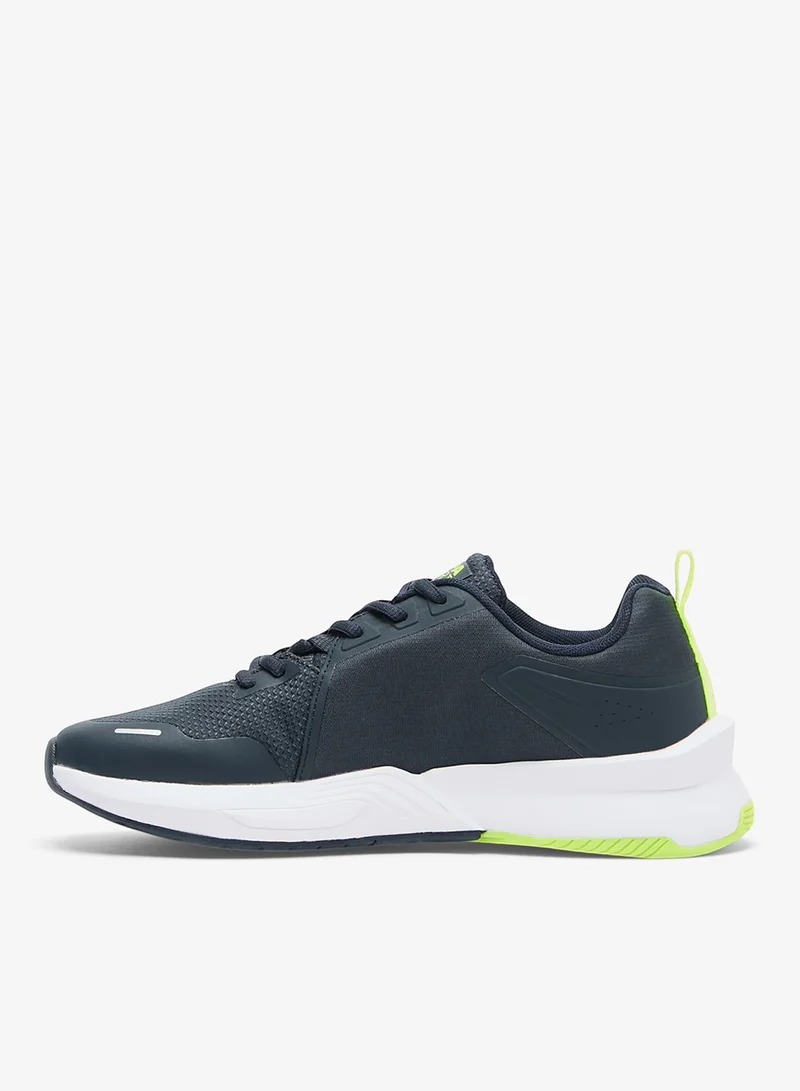U.S. Polo Assn. Navy/Neon Yellow Men's Navy Sneakers - Lightweight with Neon Green Accents, Breathable and Comfortable Shoes for Men | Best Price UAE