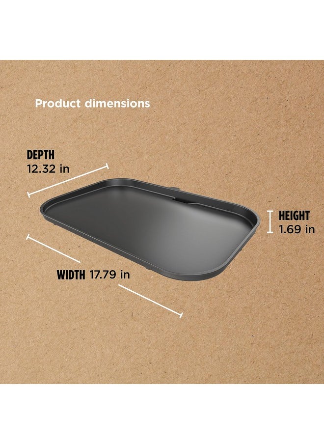 Ninja Ninja XSKGRIDLXL Woodfire Premium Griddle Plate, Compatible with OG800 and OG900 Series, Direct, Edge-to-Edge Heat, Ceramic, Nonstick, Precise Heat Control, 17.87'' x 12.35'', Black  - Image 5