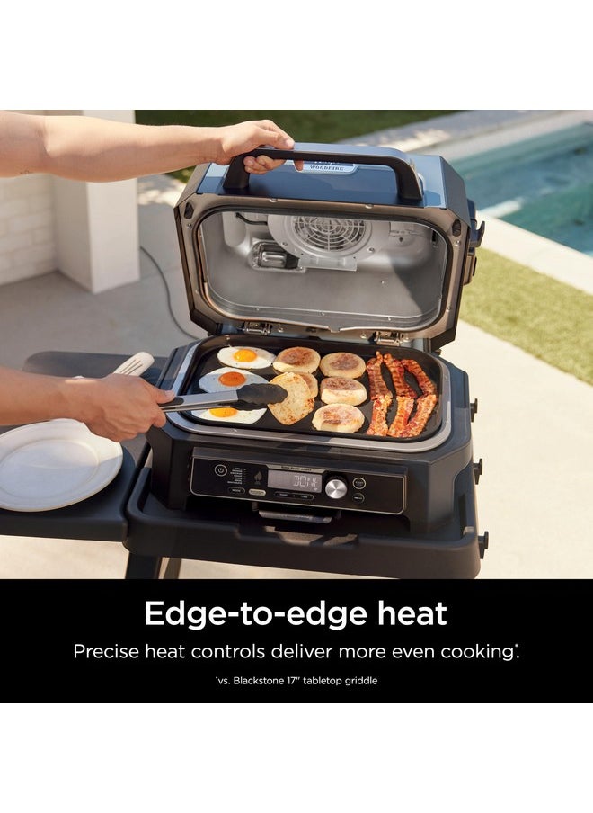 Ninja Ninja XSKGRIDLXL Woodfire Premium Griddle Plate, Compatible with OG800 and OG900 Series, Direct, Edge-to-Edge Heat, Ceramic, Nonstick, Precise Heat Control, 17.87'' x 12.35'', Black  - Image 3