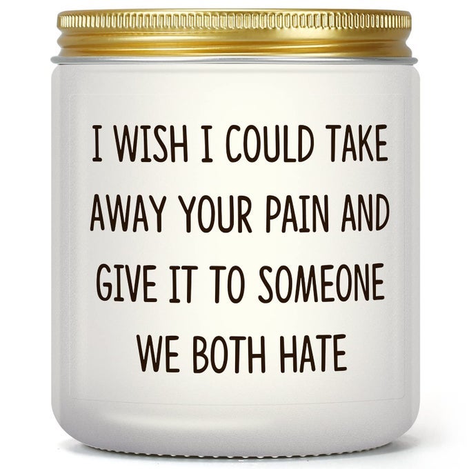 GET WELL SOON GIFTS FOR WOMEN MEN FUNNY PRESENT FOR HER HIM AFTER SURGERY FEEL BETTER GIFT FOR MOM SICK FRIENDS GRIEVING DIVORCE SORRY FOR YOUR LOSS TAKE YOUR PAIN CANDLE