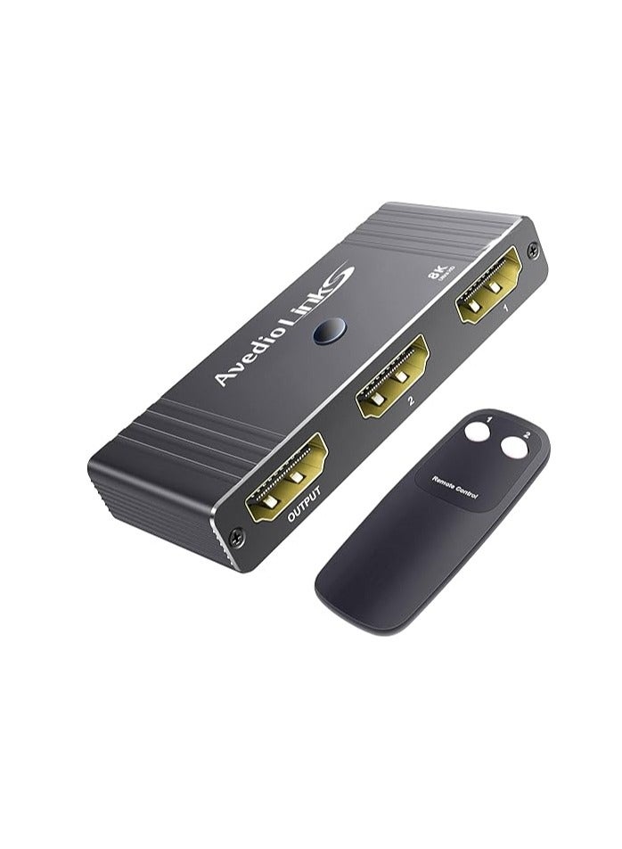 avedio links 8K@60Hz HDMI 2.1 Switch 4K@120Hz Bi-Directional 2 in 1 Out HDMI Splitter Switcher with Remote 48Gbps Ultra HD (black) - Image 1
