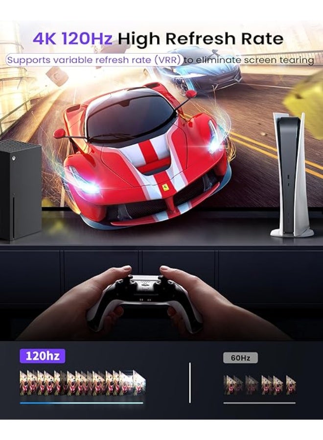 avedio links 8K@60Hz HDMI 2.1 Switch 4K@120Hz Bi-Directional 2 in 1 Out HDMI Splitter Switcher with Remote 48Gbps Ultra HD (black) - Image 4