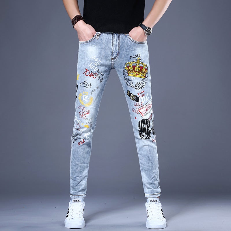 Unisex Classic Denim Jeans Loose Fit Daily Outdoor Wear - Image 1