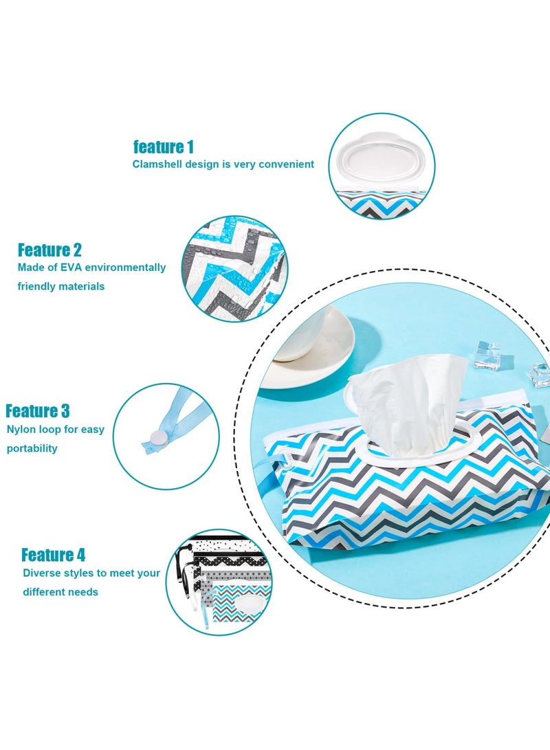 CMGTYYD 4 Pack Wet Wipe Pouch, Extra Large 10" x 6" Reusable Baby Wipe Case Refillable Wipes Dispenser Travel Container Wipes Bag Wet Wipe Dispenser for Baby and Adult  - Image 3