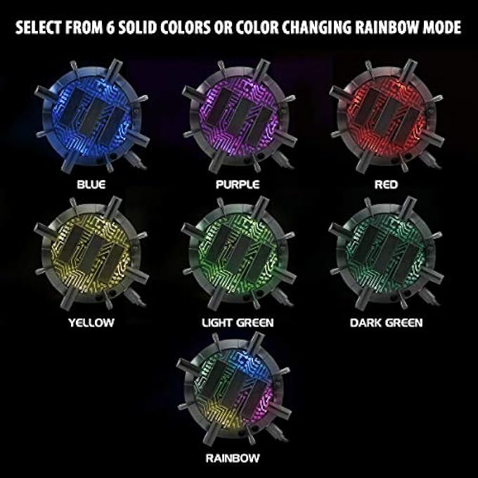 rayihni PRO GAMING MOUSE BUNGEE CABLE HOLDER 4 PORT USB HUB WITH 7 LED COLOR MODES, CABLE MANAGEMENT SUPPORT, IMPROVED ACCURACY AND WEIGHTED DESIGN FOR COMPETITIVE ESPORTS GAMES, GAMING ACCESSORIES - Image 3