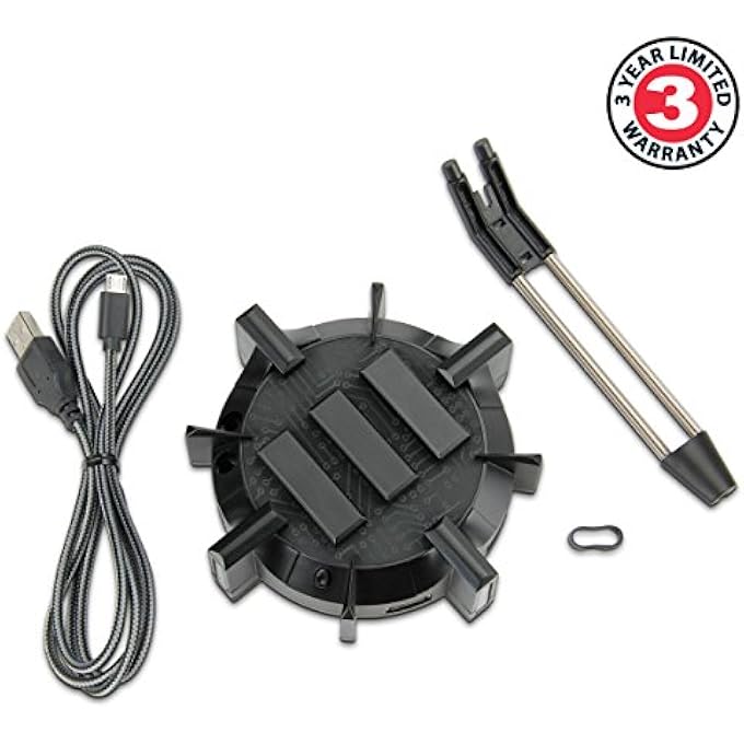 rayihni PRO GAMING MOUSE BUNGEE CABLE HOLDER 4 PORT USB HUB WITH 7 LED COLOR MODES, CABLE MANAGEMENT SUPPORT, IMPROVED ACCURACY AND WEIGHTED DESIGN FOR COMPETITIVE ESPORTS GAMES, GAMING ACCESSORIES - Image 2