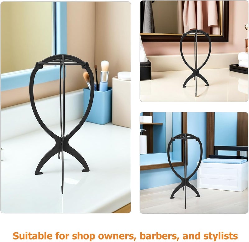 Land transit & shipment compatible 10pcs Portable Plastic Wig Stand Holder for Retailers and Stylists Hair Extension Display Rack Black Wig Head Stands for Styling and Storage General need oriented design Long term use design Different assemble options Moisture wear upgraded quality Periodic stock arrangement Quick available purchase options Market need oriented construction Non sticky surface Global assemble options Multi-use detailed build Field test upgraded craftsmanship Modern color selections Versatile application Solid anti-deform Flexible anti-break Full land route delivery Wide range compatible material Gulf market standard build Repeated use resistant selected material Market demand focused build Flexible purchase choices Priority based order prep Cost effective global grade quality Scheduled warehouse deliver - Image 3