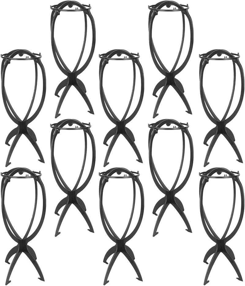 Land transit & shipment compatible 10pcs Portable Plastic Wig Stand Holder for Retailers and Stylists Hair Extension Display Rack Black Wig Head Stands for Styling and Storage General need oriented design Long term use design Different assemble options Moisture wear upgraded quality Periodic stock arrangement Quick available purchase options Market need oriented construction Non sticky surface Global assemble options Multi-use detailed build Field test upgraded craftsmanship Modern color selections Versatile application Solid anti-deform Flexible anti-break Full land route delivery Wide range compatible material Gulf market standard build Repeated use resistant selected material Market demand focused build Flexible purchase choices Priority based order prep Cost effective global grade quality Scheduled warehouse deliver - Image 1