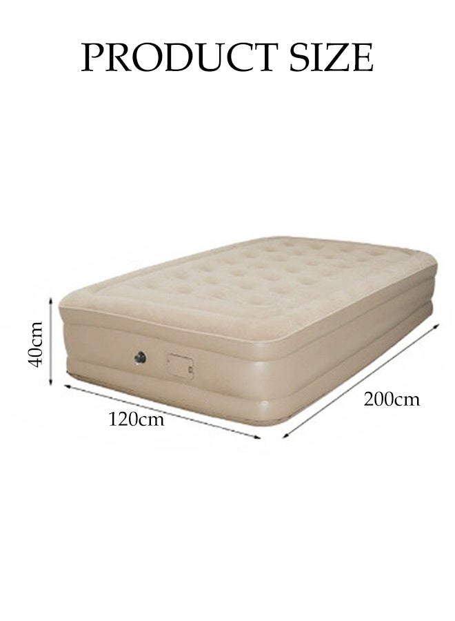 Spides Multi Functional Self-Inflating Inflatable Mattress Outdoor Camping Heightened and Thickened Flocking Air Mattress with Self-Inflation/Deflation Portable Foldable Blow Up Mattress with Built-in Electric High-Speed Pump for Camping, Home, Guests, Portable, Travel - Image 4