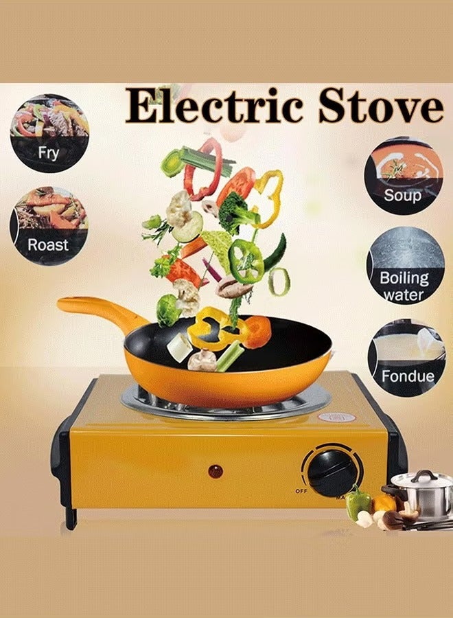 Denx Electric Spiral Heating Stove From Denex, 1000 Watts, Yellow/Black | DX2035 - Image 2