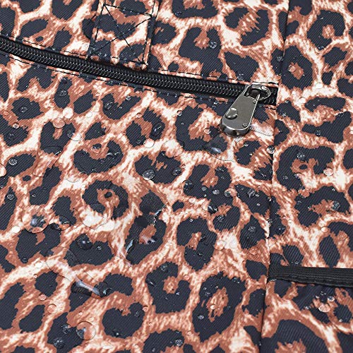 CLOUDMUSIC Shoulder Tote Bag For Women Fashion Multi-functional Bag Daily Shopping Travelling Sports Fitting Hiking(Leopard Spots) - Image 3
