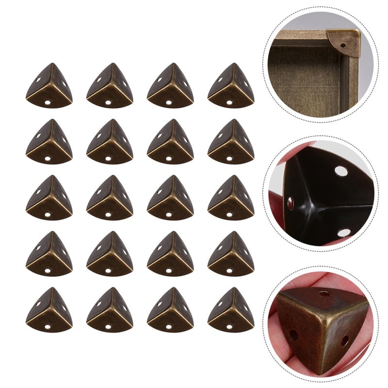Vintage Bronze 35x35mm Wood Box Corner Protectors 20pcs Retro Edge Guards - Image 4