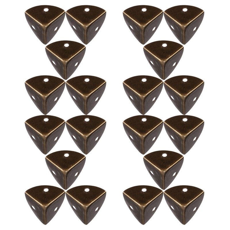 Vintage Bronze 35x35mm Wood Box Corner Protectors 20pcs Retro Edge Guards - Image 2