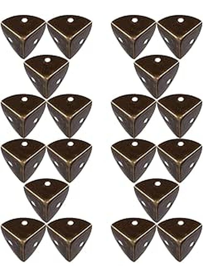 Vintage Bronze 35x35mm Wood Box Corner Protectors 20pcs Retro Edge Guards - Image 1