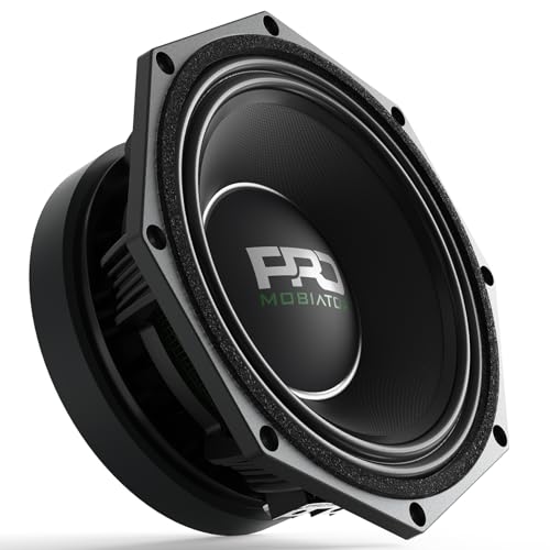 mobiator PRO834MB Loudspeaker - 8" Midbass Aluminum Basket, 1200W Max, 600W RMS, 4 Ohms - Premium Quality Audio Door Speakers for Car or Truck Stereo Sound System (MB-PRO834MB) - Image 1
