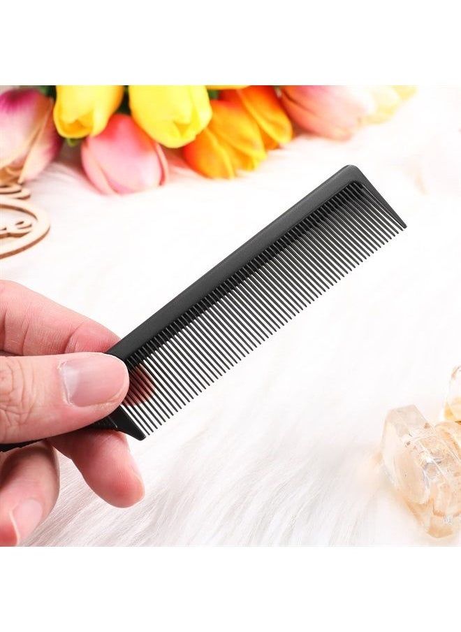 Leinuosen - 3 Packs Rat Tail Comb Steel Pin Rat Tail Carbon Fiber Heat Resistant Teasing Combs with Stainless Steel Pintail (Black) - Image 1