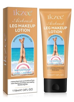 IKZEE 118ml Airbrush Leg Makeup Lotion Effect Leg Makeup Moisturize Light Leg Makeup Waterproof No Transfer Long Lasting Leg Skin Makeup Cover Cover Leg Scar Varicose Veins and Tattoo Cover Up Makeup Cream Fairest Glow 02 