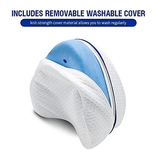 WLTK Pregnancy Body Memory Foam Pillow Orthopedic Knee Leg Wedge Pillow Cushion for Side Sleeper Sciatica Relief or Pillowcase - Image 2
