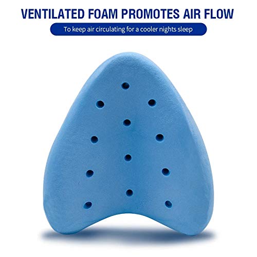 WLTK Pregnancy Body Memory Foam Pillow Orthopedic Knee Leg Wedge Pillow Cushion for Side Sleeper Sciatica Relief or Pillowcase - Image 3