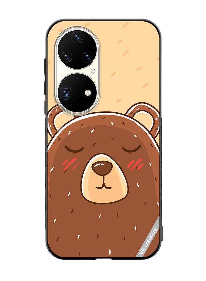 VR CREATIVE Protective Case Cover For Huawei P50 Pro Sleeping Bear Design Multicolour - Image 1
