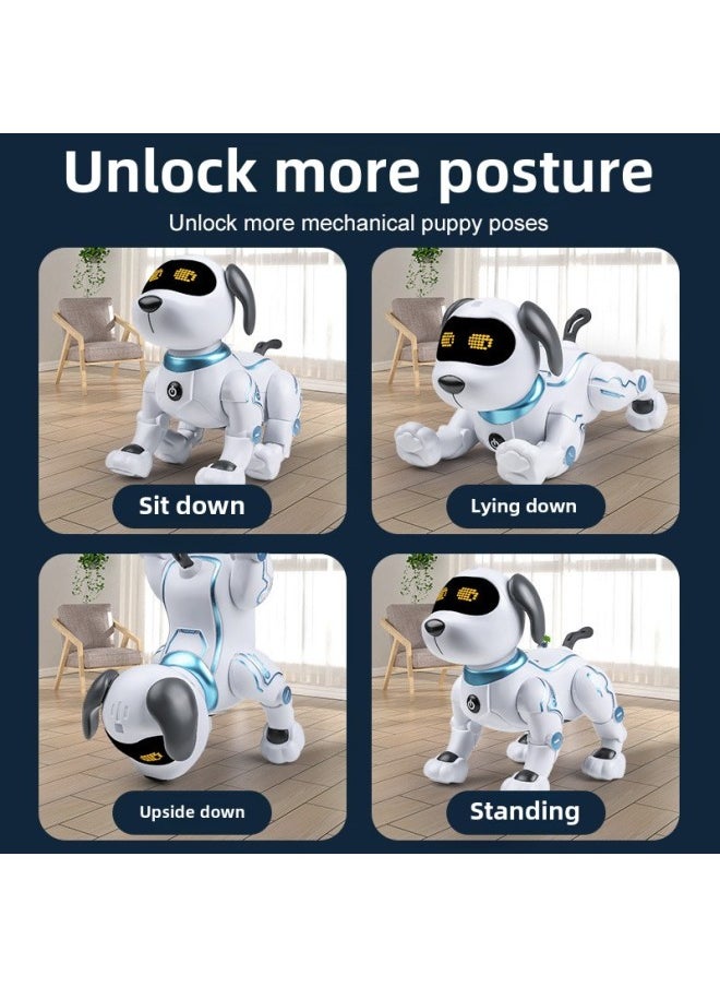 Explosions Intelligent Robot Dog Children's Remote Control Robot Electric Toy Dog Boys And Girls Educational Toys Wholesale-Specifications:A116-h Robot Dog (button Control) Gray  - Image 5