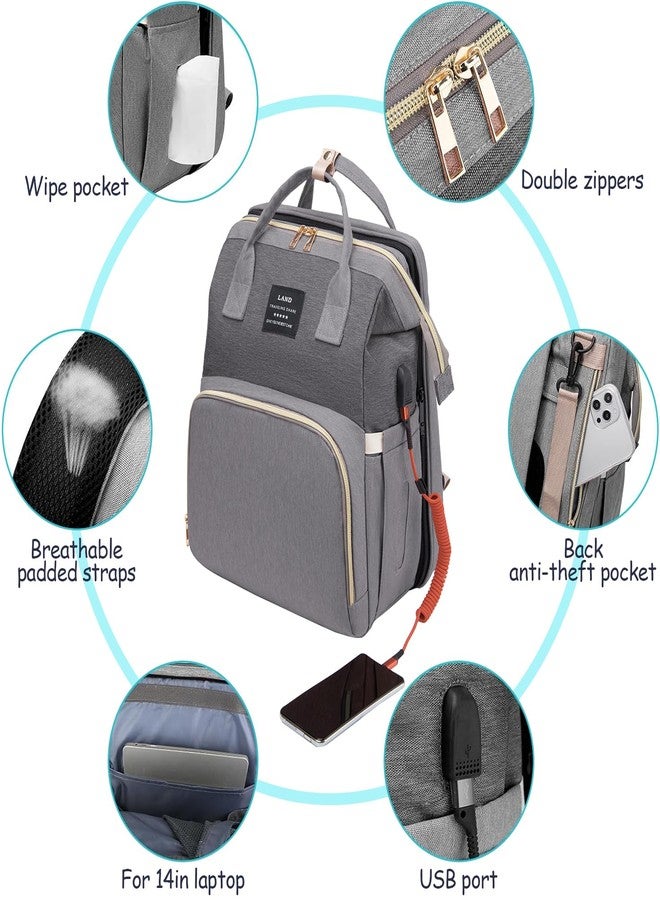 AFDLLDQM Diaper Bag Backpack, Multifunctional Baby Diaper Bag, Diaper Changing Station for Boys Girls, Large Capacity Travel Baby Bag for Mom Dad - Image 4