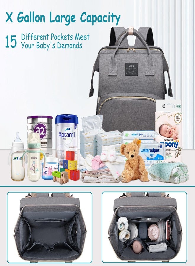 AFDLLDQM Diaper Bag Backpack, Multifunctional Baby Diaper Bag, Diaper Changing Station for Boys Girls, Large Capacity Travel Baby Bag for Mom Dad - Image 2