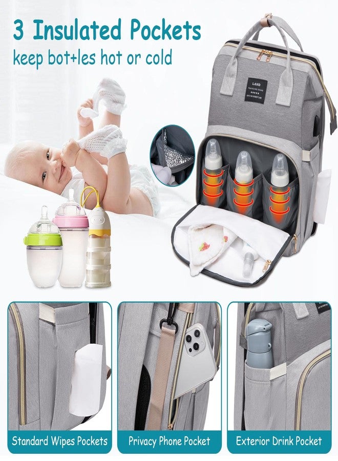 AFDLLDQM Diaper Bag Backpack, Multifunctional Baby Diaper Bag, Diaper Changing Station for Boys Girls, Large Capacity Travel Baby Bag for Mom Dad - Image 3