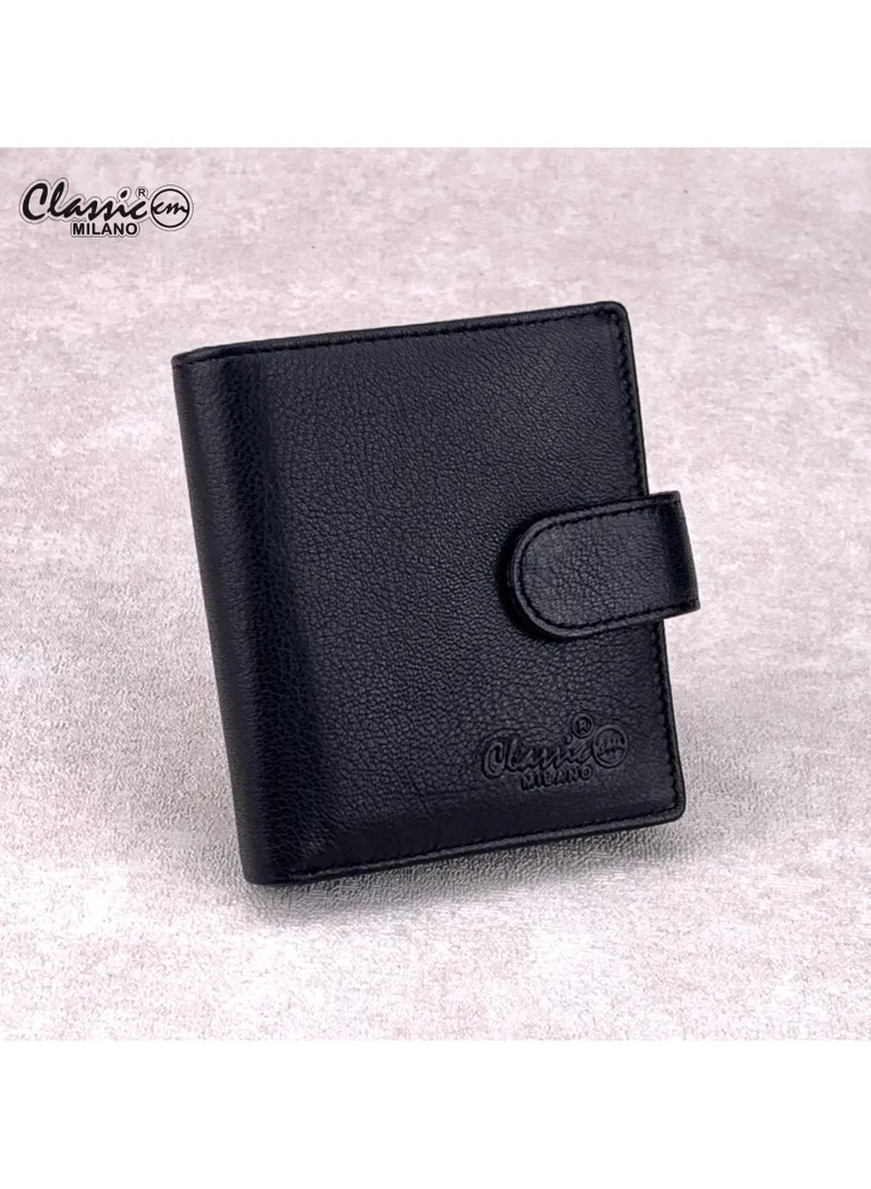 Classic Milano Classic Milano Men’s Wallet – Slim Bifold Leather Wallet for Men with RFID Blocking, Multiple Card Slots & Middle Zip – Stylish Mens Purse Wallets Gift for Husband, Father