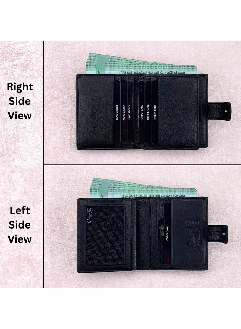 Classic Milano Classic Milano Men’s Wallet – Slim Bifold Leather Wallet for Men with RFID Blocking, Multiple Card Slots & Middle Zip – Stylish Mens Purse Wallets Gift for Husband, Father