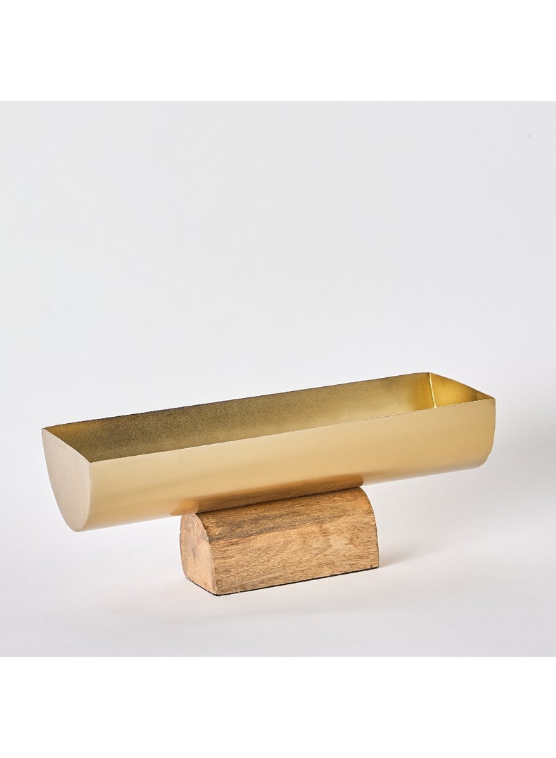 هوم بوكس قطعة ديكور قارب بقاعدة خشبية ترينكيت من ليف - 31x12.5x10 سم - Image 5