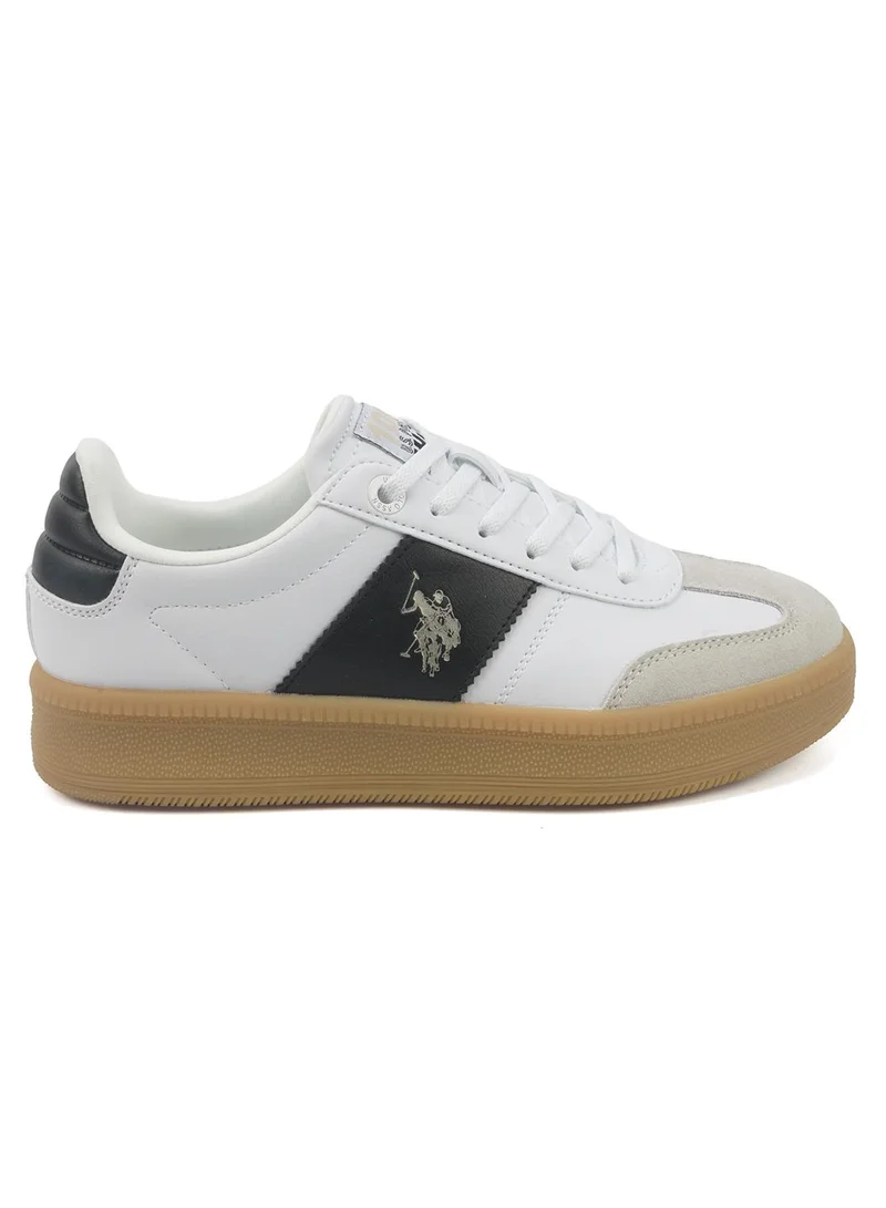 Men's White Low-Top Sneakers - Stripped Design for that Trendy Look