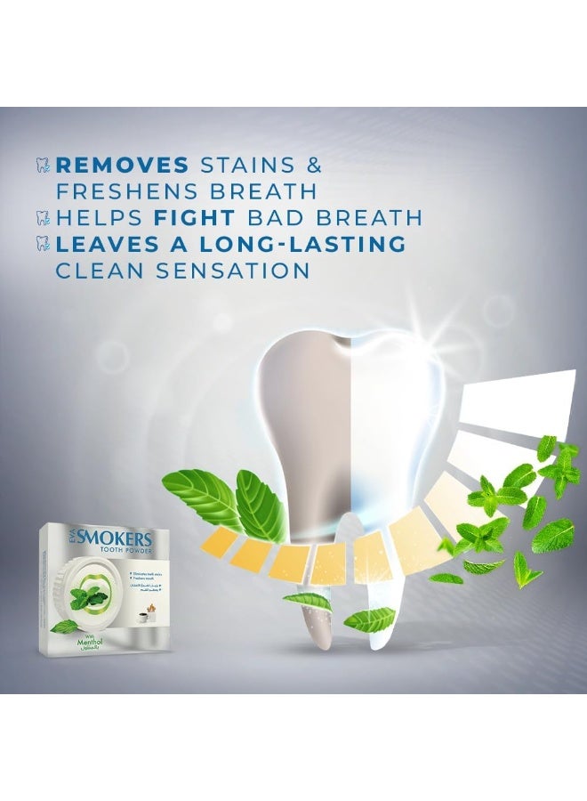 إيفا بودرة تنظيف الأسنان إيفا للمدخنين بالمنثول 40 جم - Image 3