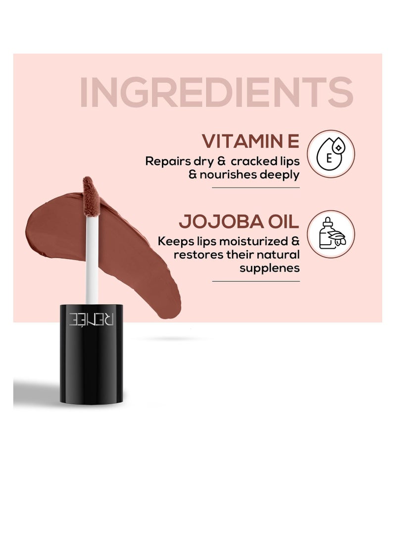 Renee - RENEE Marble Liquid Lipstick  LM03 Nora 4.5ml  Rich Color Payoff and Matte Finish| Weightless Unique Long Lasting Formula   Transfer and Smudge Proof  Enriched with Vitamin E and Jojoba Oil - Image 1