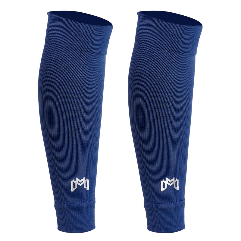 MediCaptain Pre Cut Soccer Sock Sleeves Companion for Soccer Grip Socks Securely Holds Shin Guards Compression Leg Warmer Navy One Size - Image 2