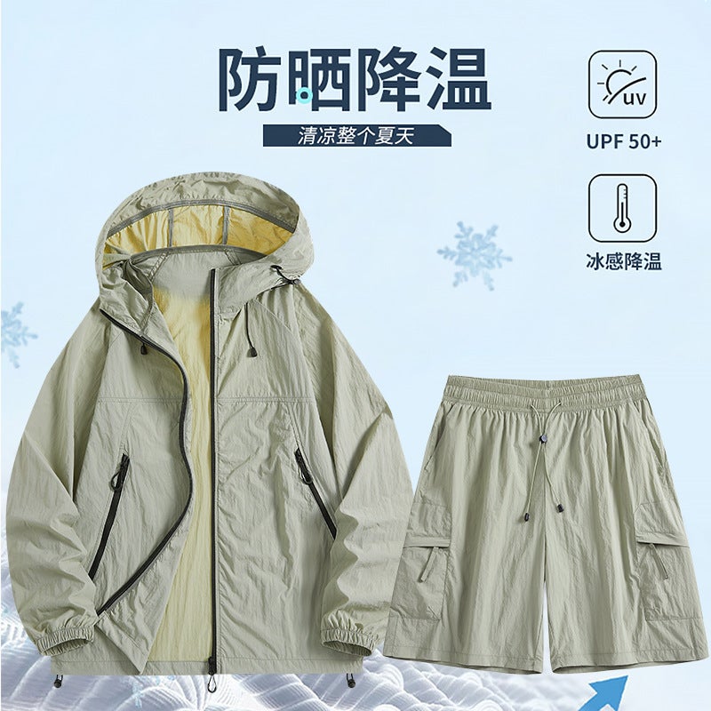 2025 Summer Cross-Border Couple God of War Sun Protection Clothing Upf100+ Magnetic Neck Guard Shirt Titanium Air Shield Three-Proof - Image 4