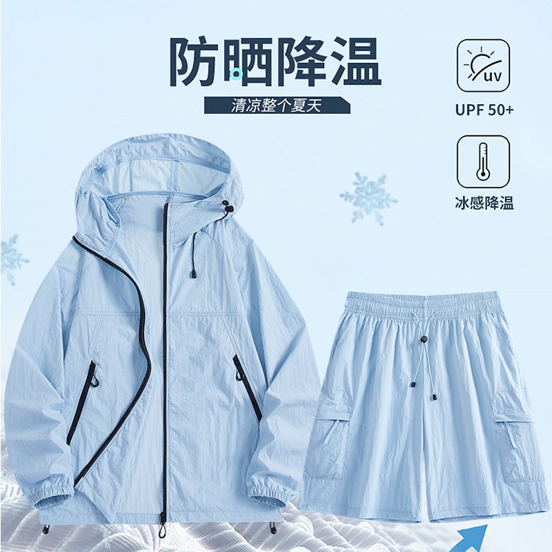 2025 Summer Cross-Border Couple God of War Sun Protection Clothing Upf100+ Magnetic Neck Guard Shirt Titanium Air Shield Three-Proof - Image 2
