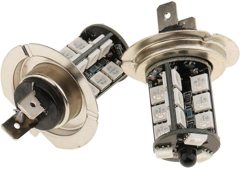 لمبة ضبابية LED H7: 12 فولت 27 شريحة SMD من نوع 5050، إضاءة متساوية على 360 درجة - تخصيص الألوان بتحكم عن بعد، عمر خدمة يبلغ 50000 ساعة لترقية المركبة، للعشاق للسيارات والمستخدمين اليوميين للمركبات - Image 3