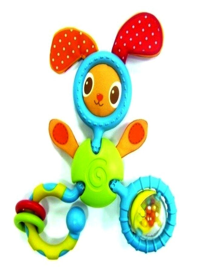 Leotoon Bunny Rattle Toy | Safe Toys | Easy to Grasp | Encourages Fine Motor Skills | Tummy Time Fun | Baby Teether | Baby Rattle | Crinkling Fabric | Lightweight | Portable | Unisex | Brightly Coloured Design | Crinkly Ears | BPA Free | 3-18 Months - Image 3