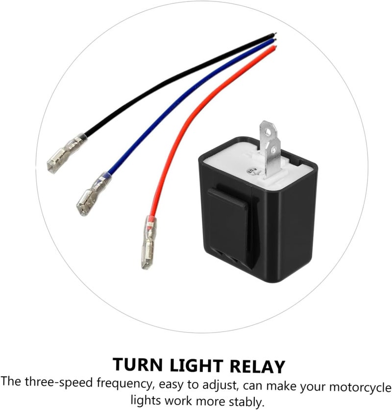PartyKindom Professional Led Flasher Relay 4pcs Set for Motorcycle Turn Signals Automatic Protection - Image 3