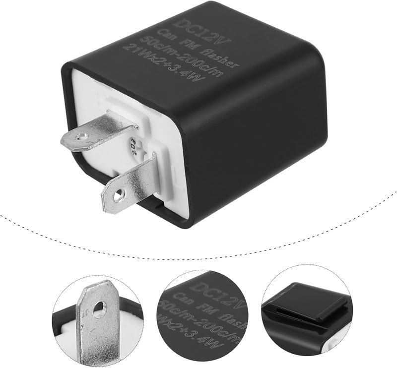 PartyKindom Professional Led Flasher Relay 4pcs Set for Motorcycle Turn Signals Automatic Protection - Image 4