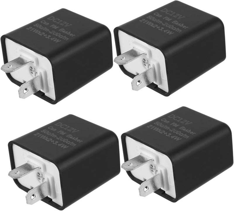 PartyKindom Professional Led Flasher Relay 4pcs Set for Motorcycle Turn Signals Automatic Protection - Image 1