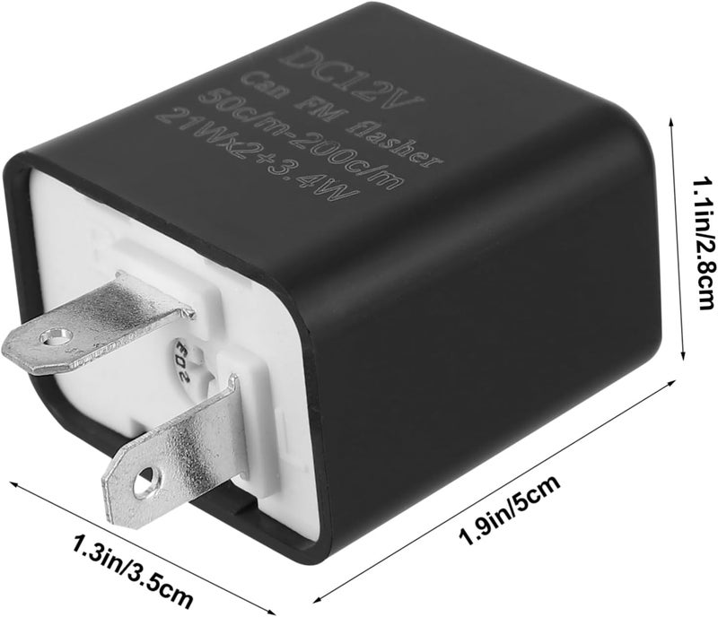 PartyKindom Professional Led Flasher Relay 4pcs Set for Motorcycle Turn Signals Automatic Protection - Image 2