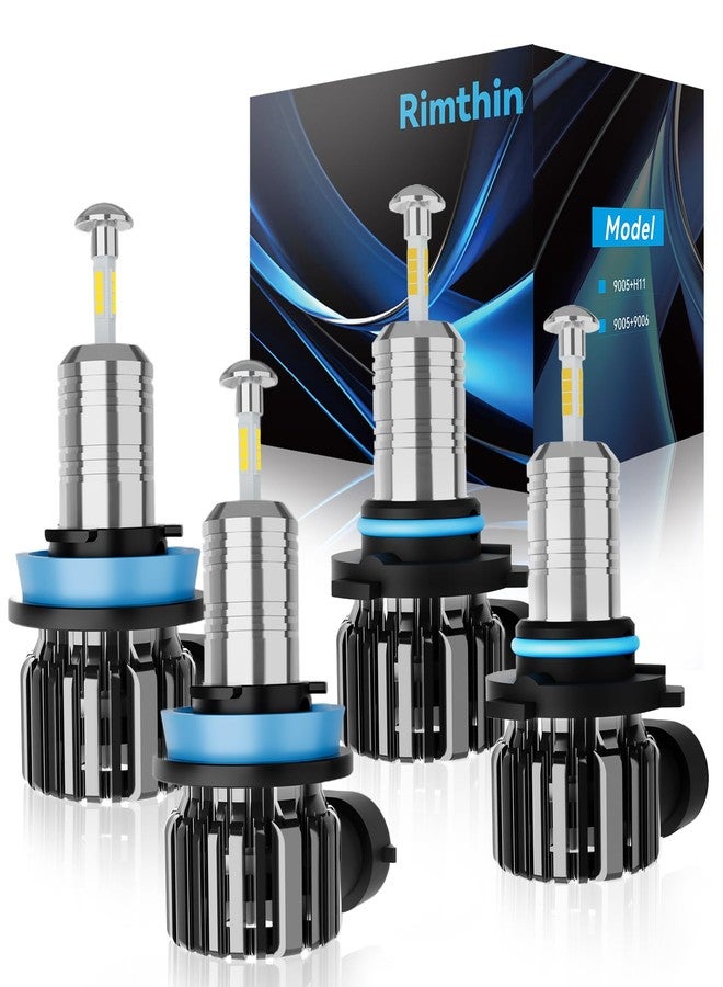 rimthin H11 9005 Fog Light Bulbs Combo, 6500K Cool White Fog Lights with Fan, Plug & Play, Pack of 4 - Image 1