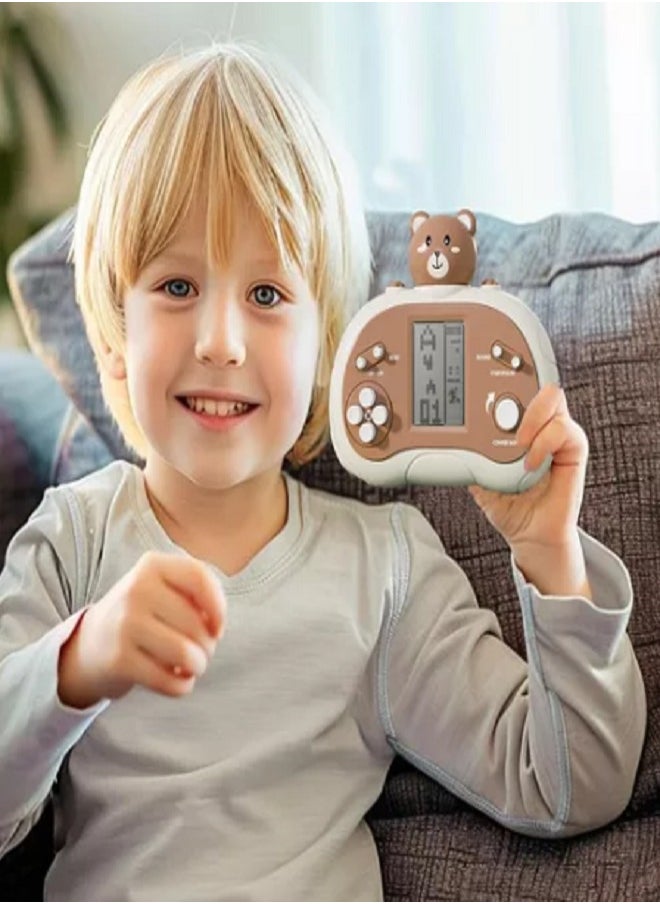 null - Handheld Retro Brick Game Console Built-in Classic Games, Puzzle Children's Game Console - 2025 Best Gifts (Cute Bear) - Image 1