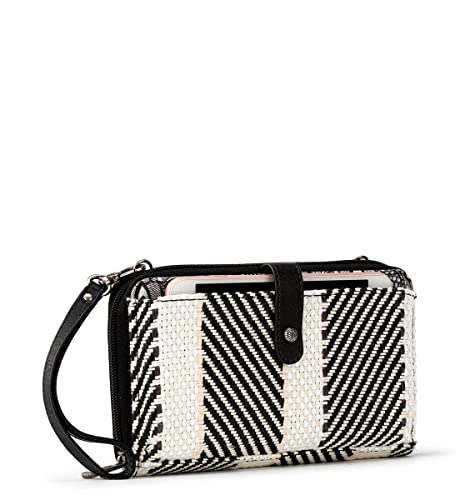 Sakroots Large Smartphone Crossbody Bag in Woven Fabric from Recycled Materials, Convertible Purse with Detachable Wristlet Strap, B&W Soulful Desert - Image 2