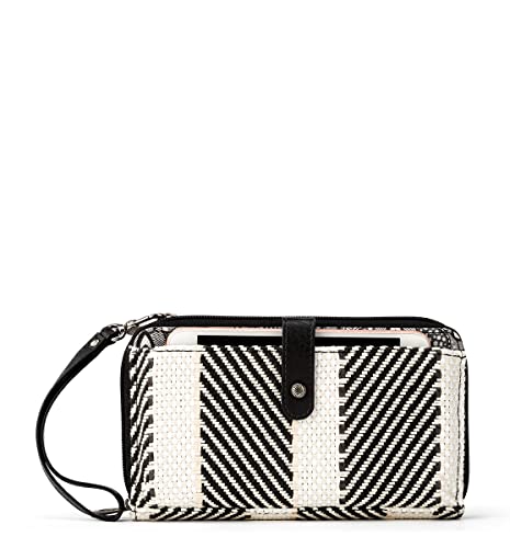 Sakroots Large Smartphone Crossbody Bag in Woven Fabric from Recycled Materials, Convertible Purse with Detachable Wristlet Strap, B&W Soulful Desert - Image 1