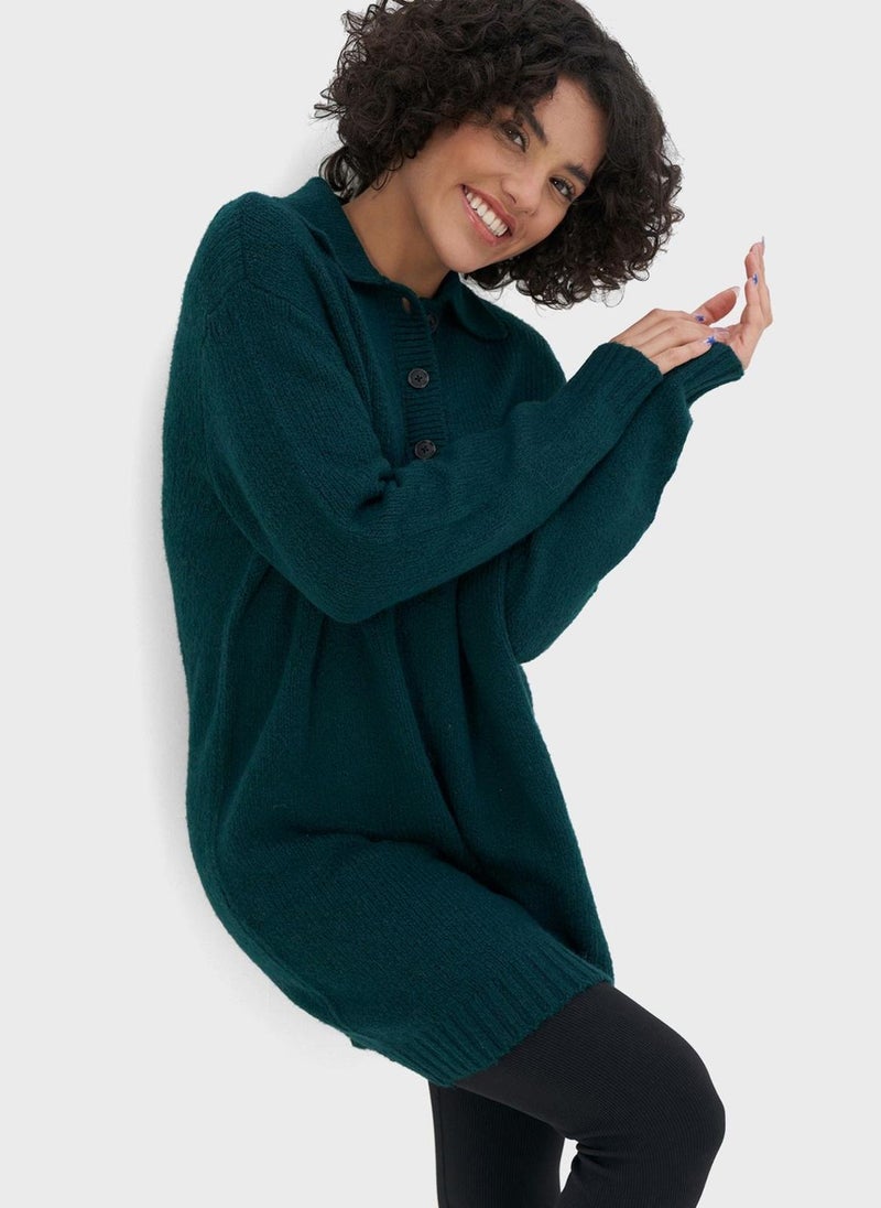 American Eagle Knit Polo Dress  - Image 3